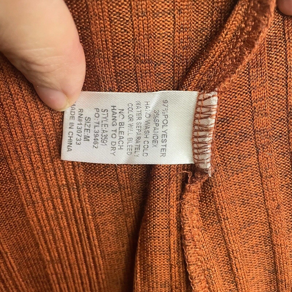 Pinkblush Rust Ribbed Longline Open Front Cardigan - Picture 5 of 13